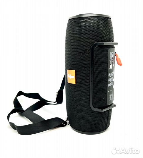 Беспроводная портативная колонка с ремешком черная