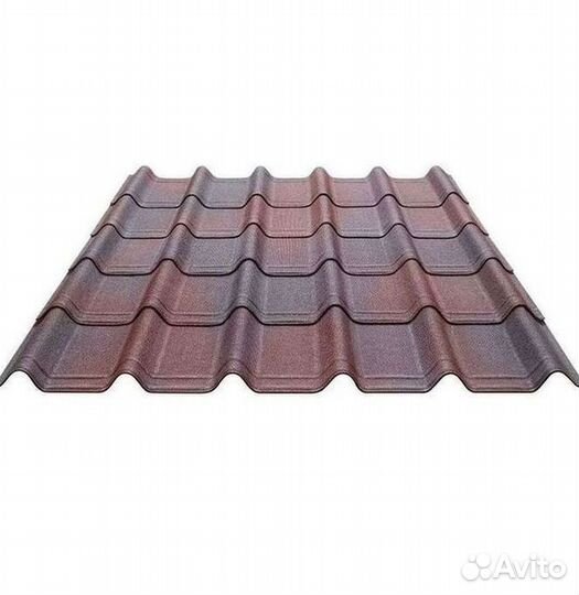 Черепица Ондулин коричневая