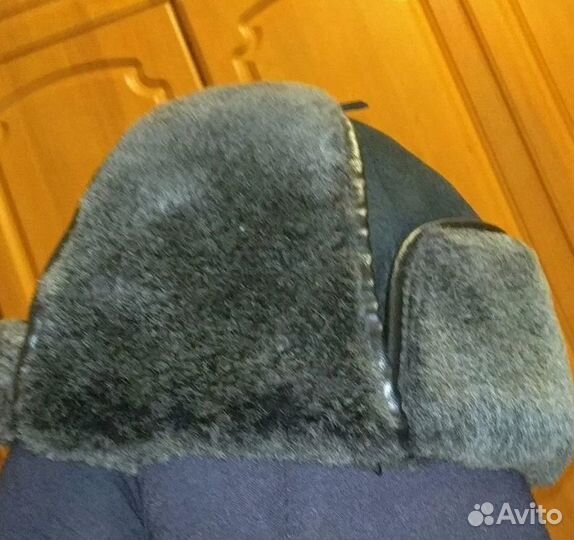 Натуральная дублёнчатая шапка ушанка новая