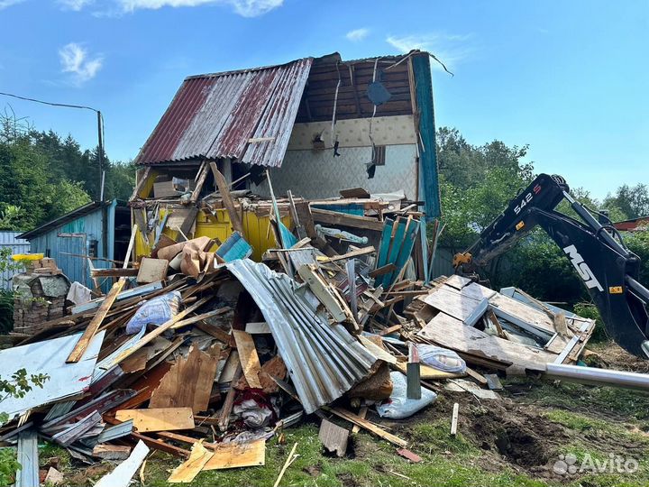 Демонтаж строений расчистка участка
