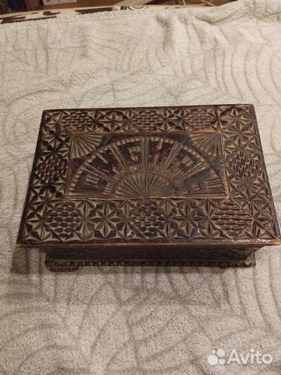 Деревянная шкатулка, старинная
