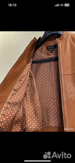 Кожаный пиджак massimo dutti