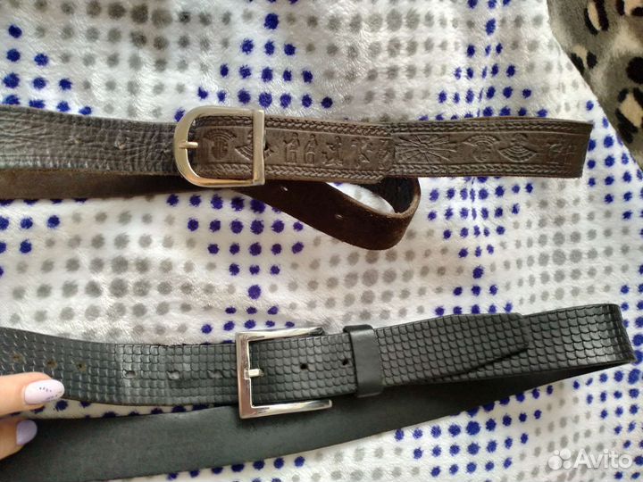 Мужской кожаный ремень