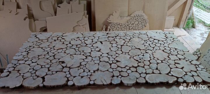 Панно из можжевельника для бани