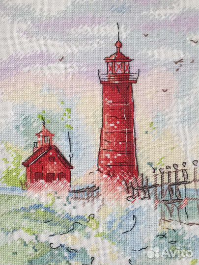 Вышивка крестом в багете с антибликовым стеклом