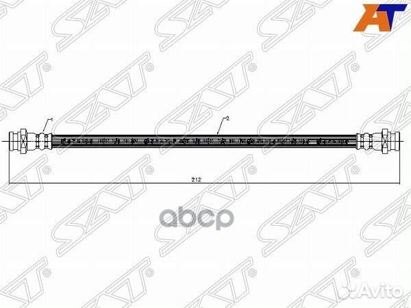 Шланг тормозной передний (Таиланд) MMC delica S