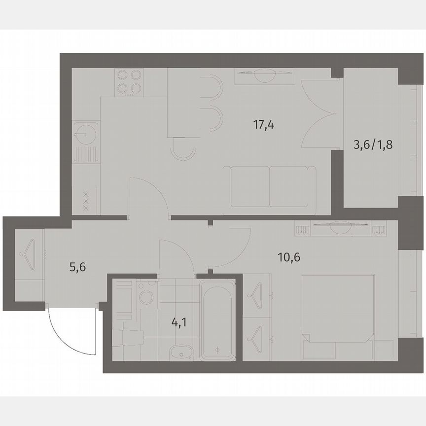1-к. квартира, 39,5 м², 3/11 эт.