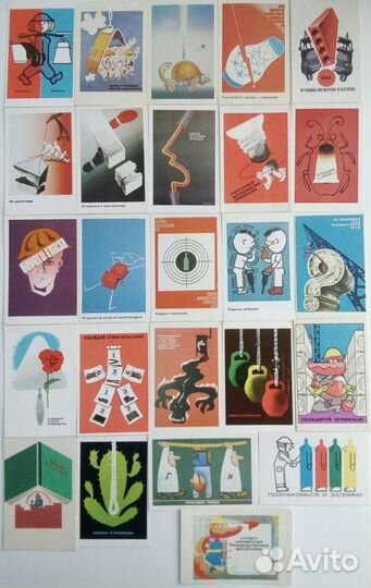 Календарики безопасность Стройиздат 1974-1988гг