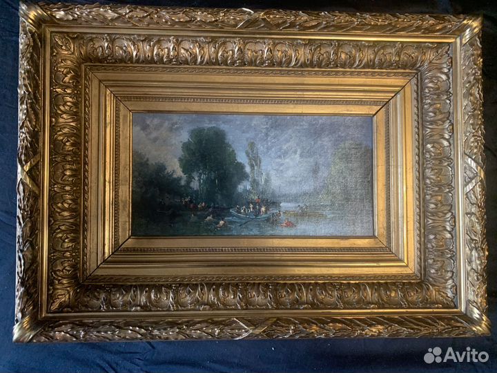 Картина маслом на холсте старинная