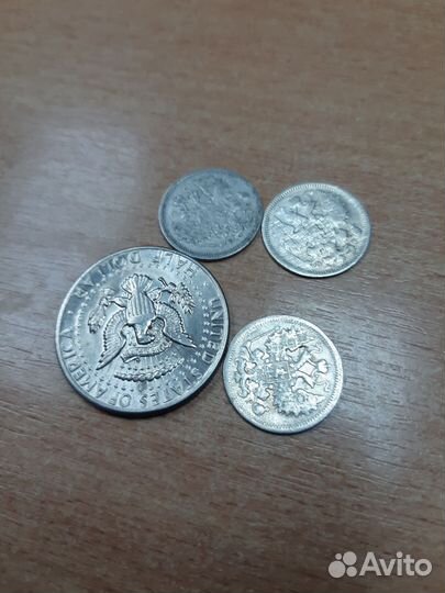 Монеты серебряные старинные