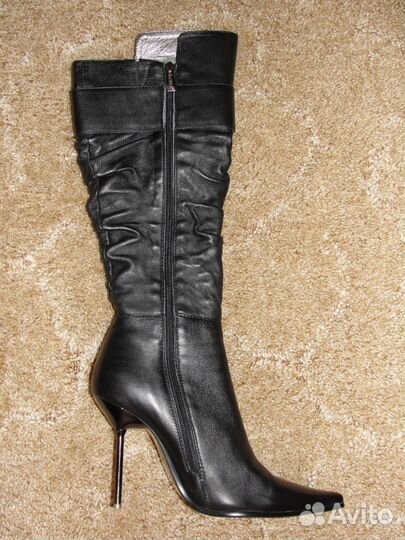 Демисезонные сапоги из нат. кожи, р. 35-36