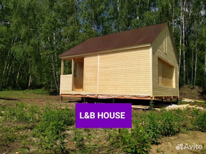 Каркасный дачный дом 6 *6 (под ключ)