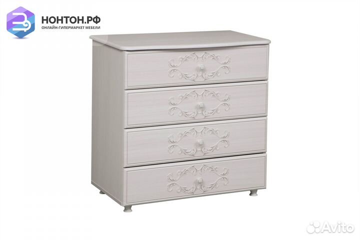 Комод Каролина вудлайн кремовый / сандал белый