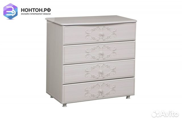 Комод Каролина вудлайн кремовый / сандал белый