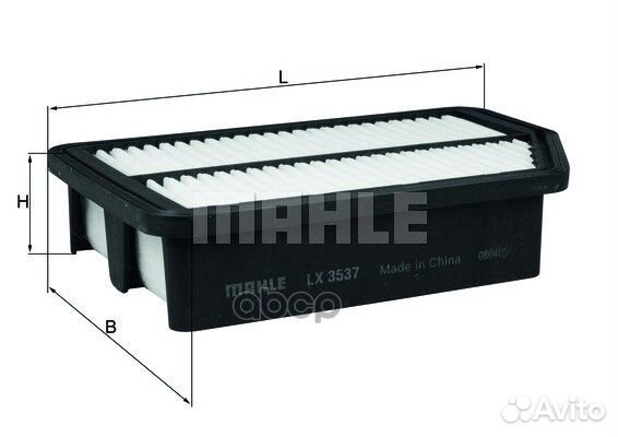 Фильтр воздушный 0,336 LX3537 Mahle/Knecht
