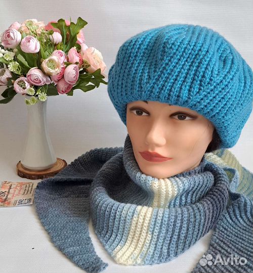 Берет вязаный