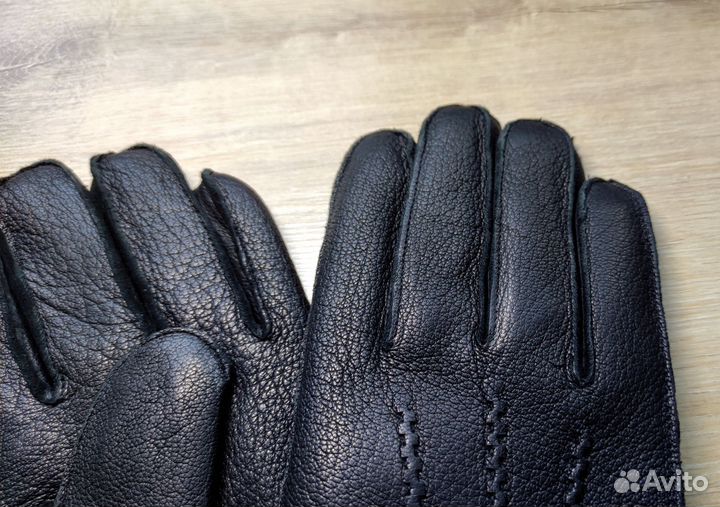 Кожаные Перчатки Кожа оленя Флис внешний шов