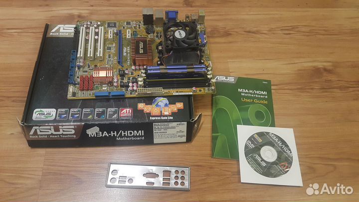 Материнская плата Asus + проц AMD Phenom II X4 965