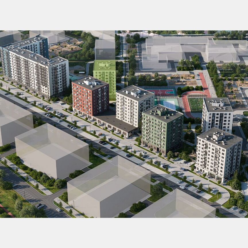2-к. квартира, 52,1 м², 5/9 эт.
