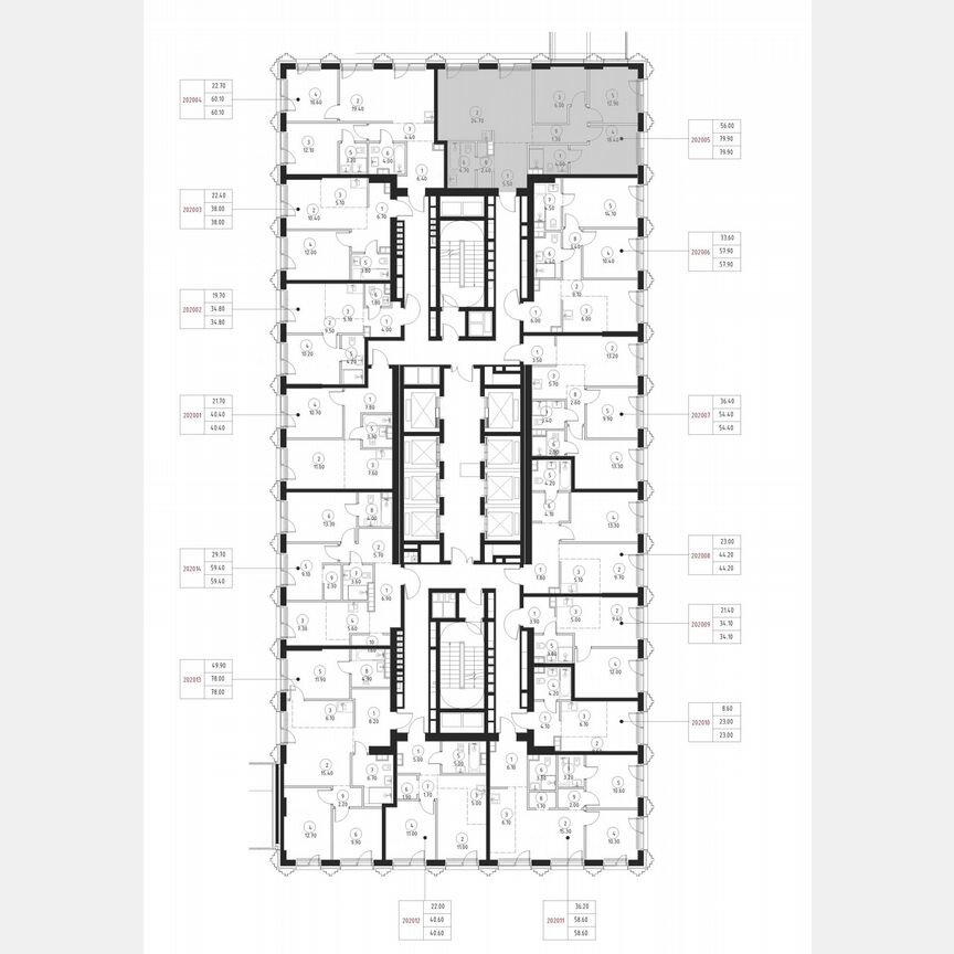 2-к. квартира, 79,9 м², 2/59 эт.