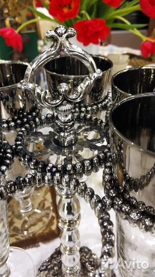 Подставка с бокалами. Серебрение