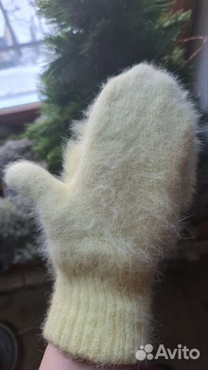 Комплект шапка шарф и варежки (ангора)