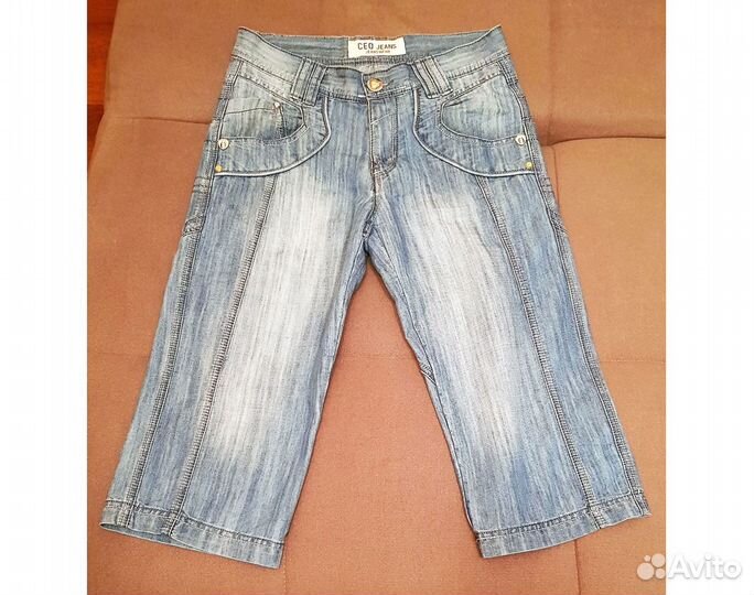 Джинсовые шорты бриджи CEO Jeans мужские подросток