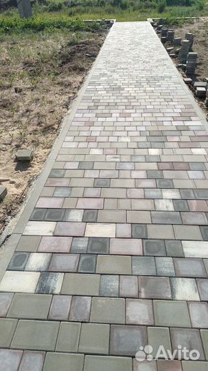 Монтаж тротуарной плитки