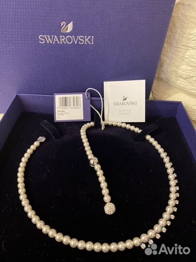 Swarovski серьги и колье (оригинал )