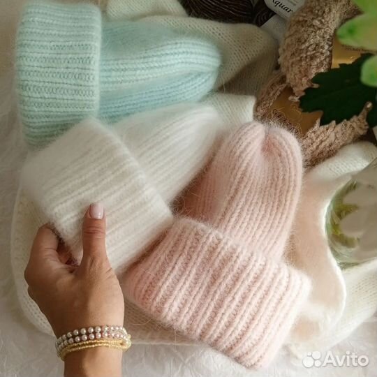 Шапка женская вязаная ручная работа