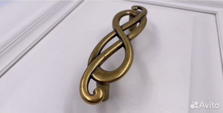 Ручка для мебели 96 мм, бронза, Италия, 16 шт