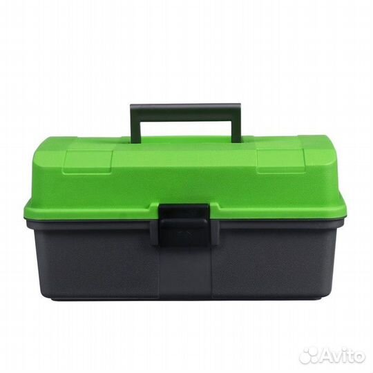 Ящик рыболовный Helios двухполочный, зелёный (T-HS
