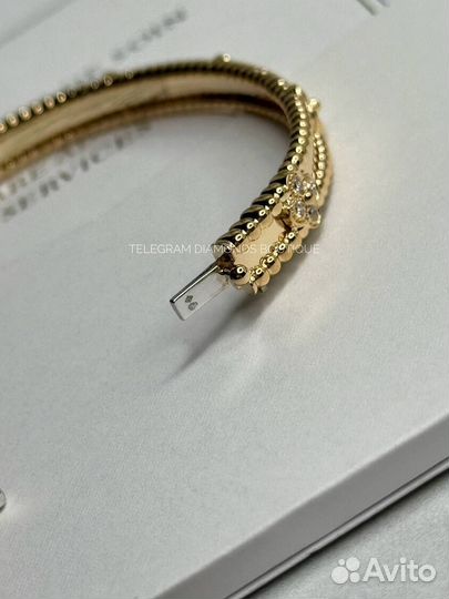 Браслет van cleef perlee желтое золото 750