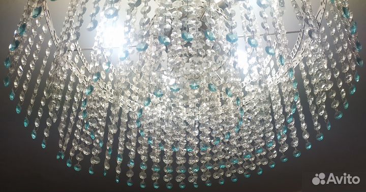 Люстра потолочная Хрустальная капель Гусь-хрусталь