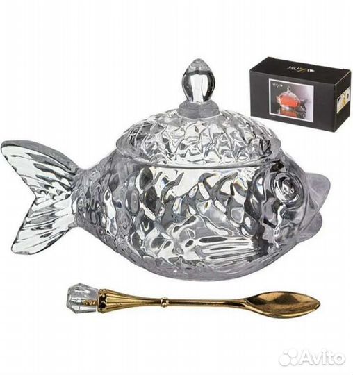 Новая икорница с ложкой