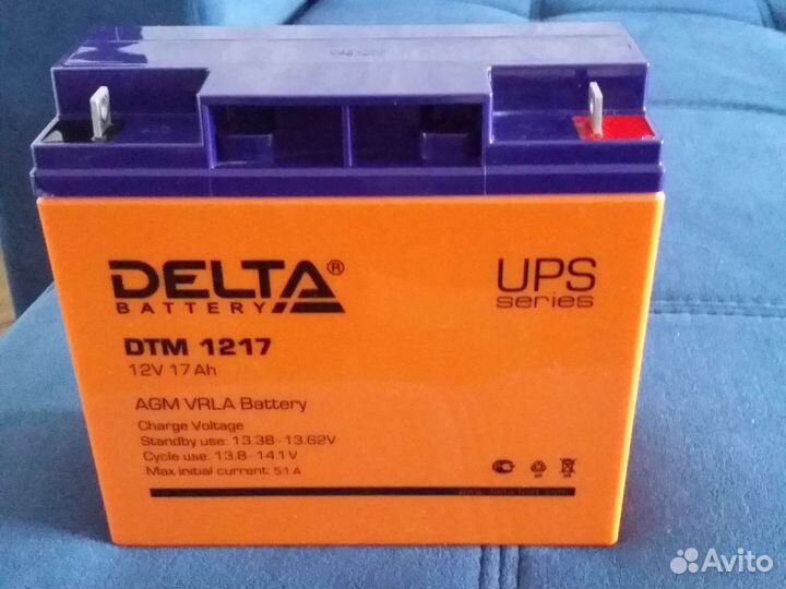 Аккумулятор delta dtm 1217