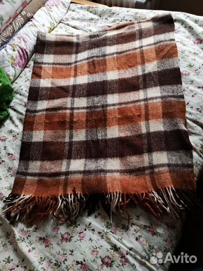 Плед шерстяной бу