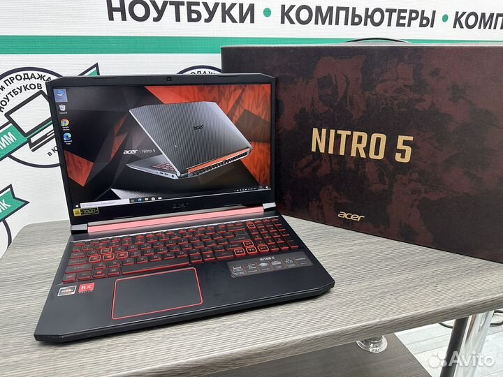 Acer Nitro 8 ядер Ryzen 5-3550H 12Gb RX560X SSD512