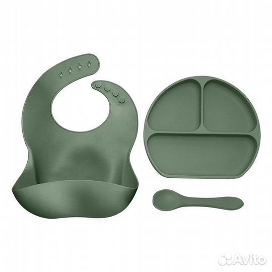 Посуда силиконовая для кормления. Детская. Новая