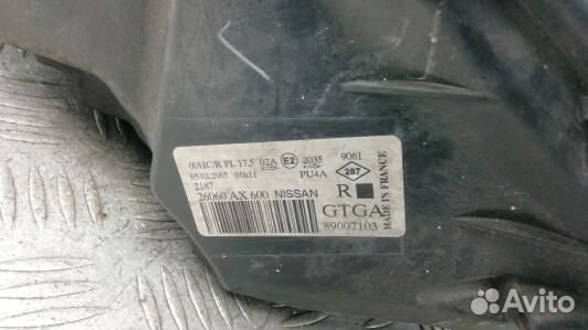 Фара левая nissan micra K12 (XPH20MR01)