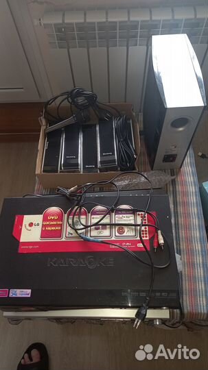 Двд-караоке самбуфер колонки микрофон в наличии бу