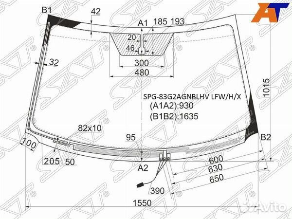 Стекло лобовое toyota kluger V