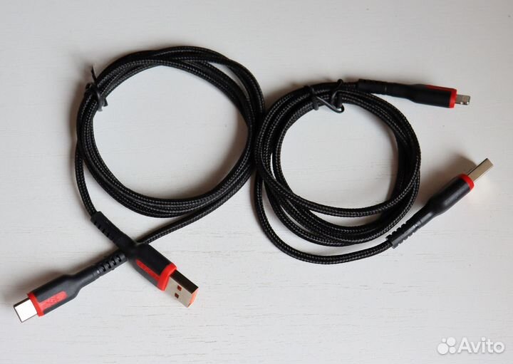 Кабель для зарядки Type c, lightning (iPhone) USB