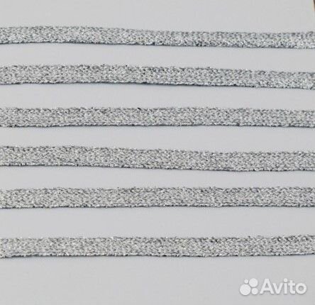 Тесьма декоративная люрексная золотая серебряная