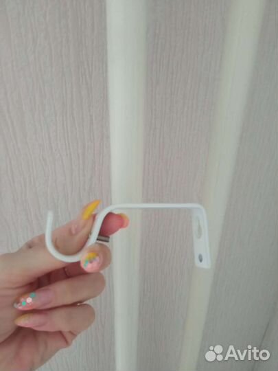 Кронштейн для карниза однорядный металл 3 штуки