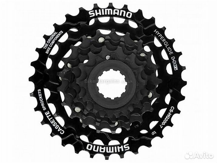 Кассета Shimano, HG200-7 7ск, 12-32 черная