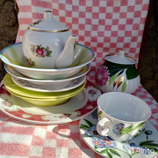 Сахарница СССР и другой фарфор