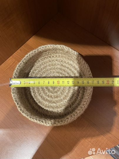 Кашпо из джута ручной работы