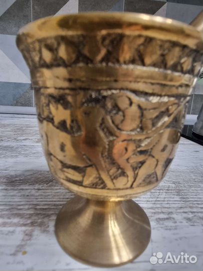 Ступка с пестиком из латуни