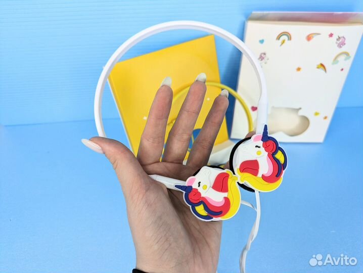 Наушники Extra Bass проводные 3.5мм детские